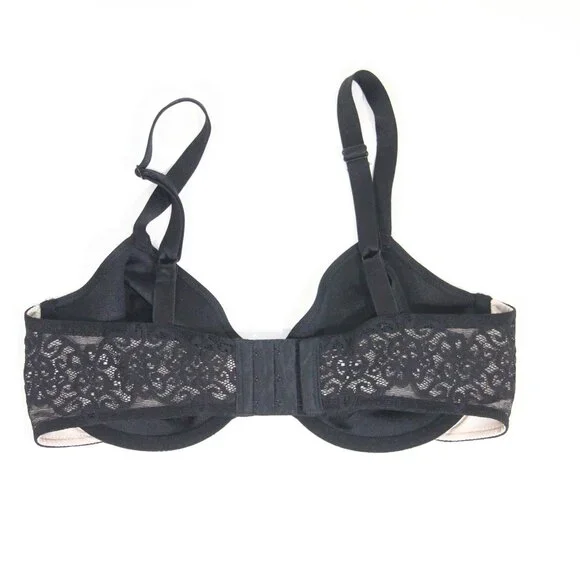 Wacoal So Sleek Full Figure Bra 36D Women Underwire Black 855137 - Picture 4 of 9